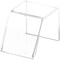 Plymor Clear Acrylic Sign-Holder Display Riser, 1.25" H x 1.25" W x 1.75" D (3/32" thick) (1" x 1.25" Sign)